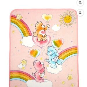 Colorful Bear and Rainbow Blanket